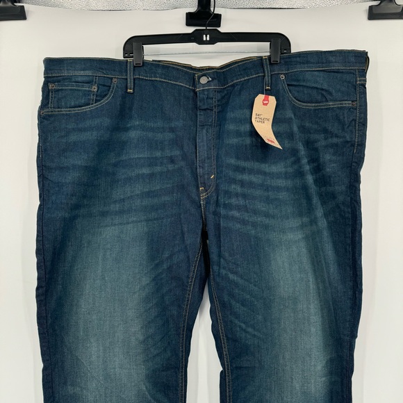 Levi's 541 Men's 54x32 Athletic Taper Fit Stretch Jeans Blue Dark Wash NWT - Picture 2 of 10